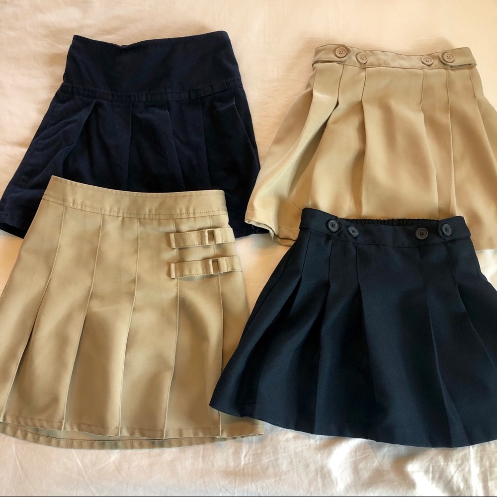 Lot of 4 School Uniform Skorts Girls 8